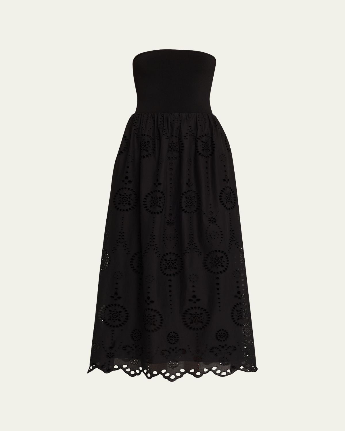 Matteau Strapless Knit Broderie Dress