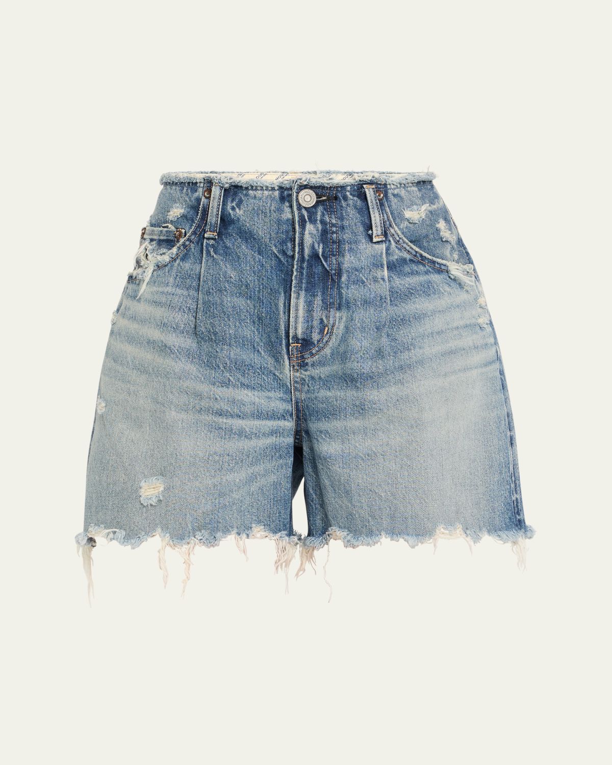 MOUSSY VINTAGE Ludlow Distressed Denim Shorts