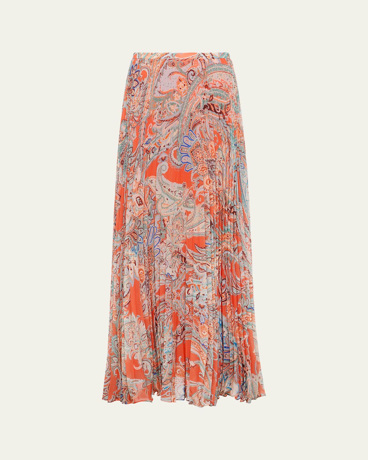 L'Agence Torin Pleated Maxi Skirt