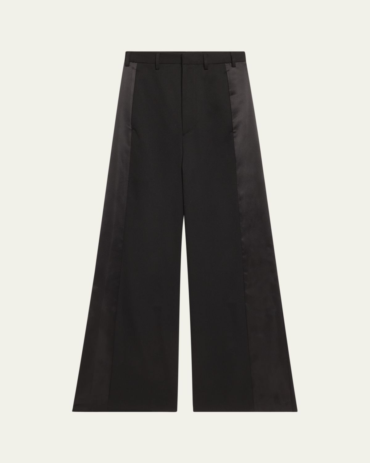 MM6 Maison Margiela Wide-Leg Satin Panel Pants