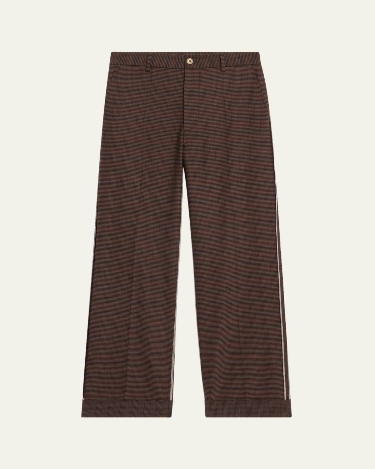MM6 Maison Margiela Cuffed Plaid Pants