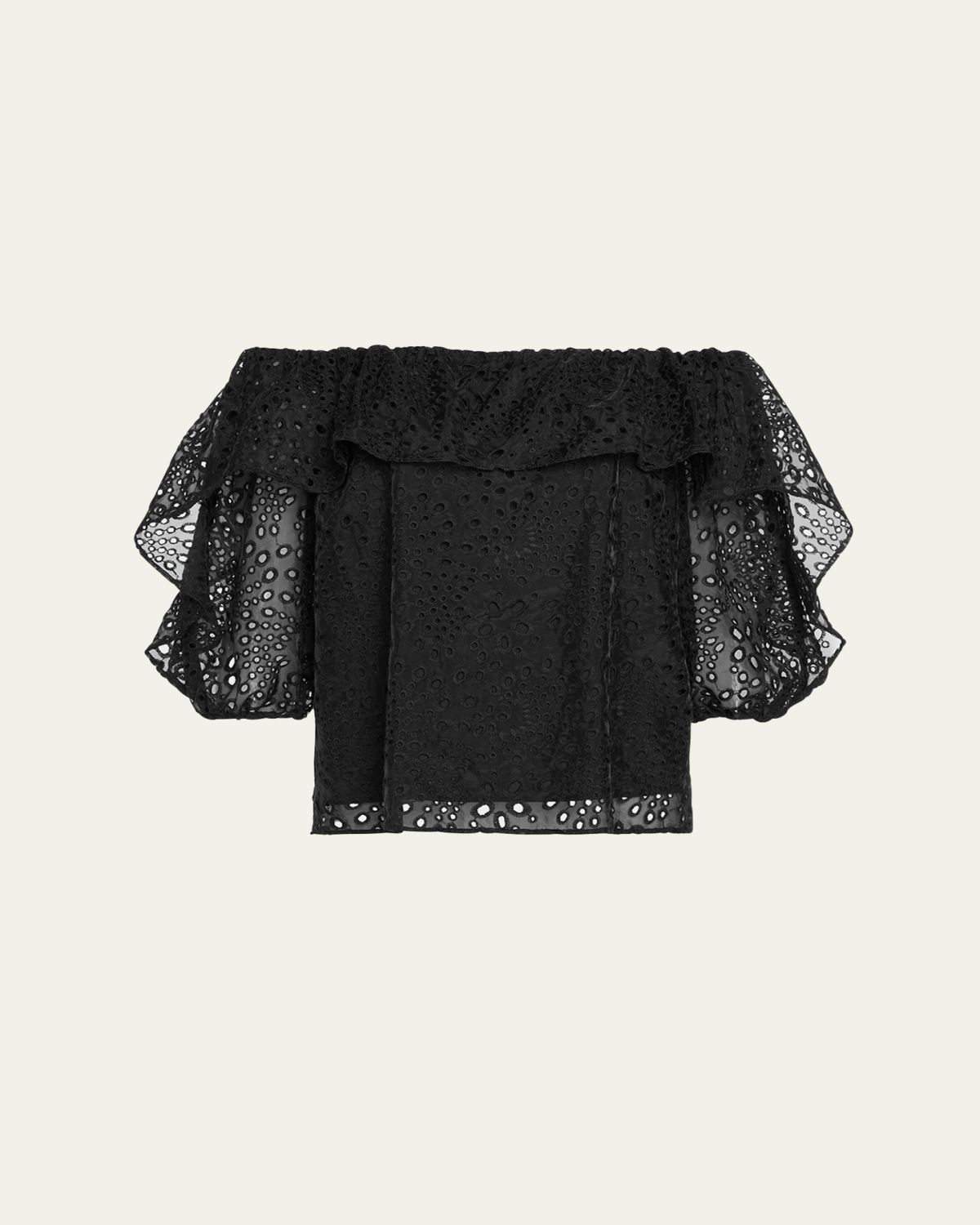 Ramy Brook Salma Embroidered Off-Shoulder Blouse