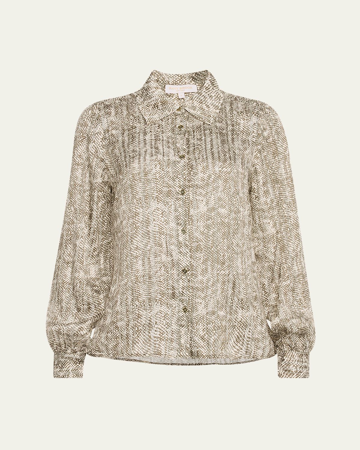 Ramy Brook Pauline Button-Front Silk Blouse