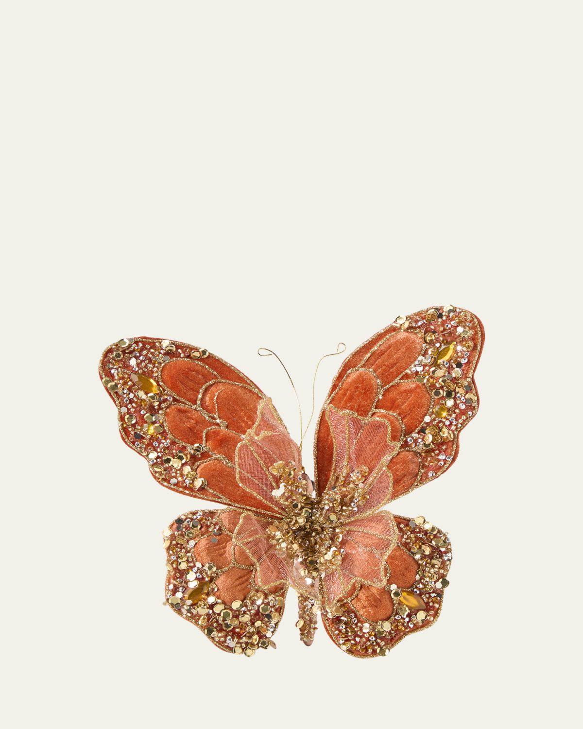 Mark Roberts Glitter Bead Butterfly on Clip Ornament