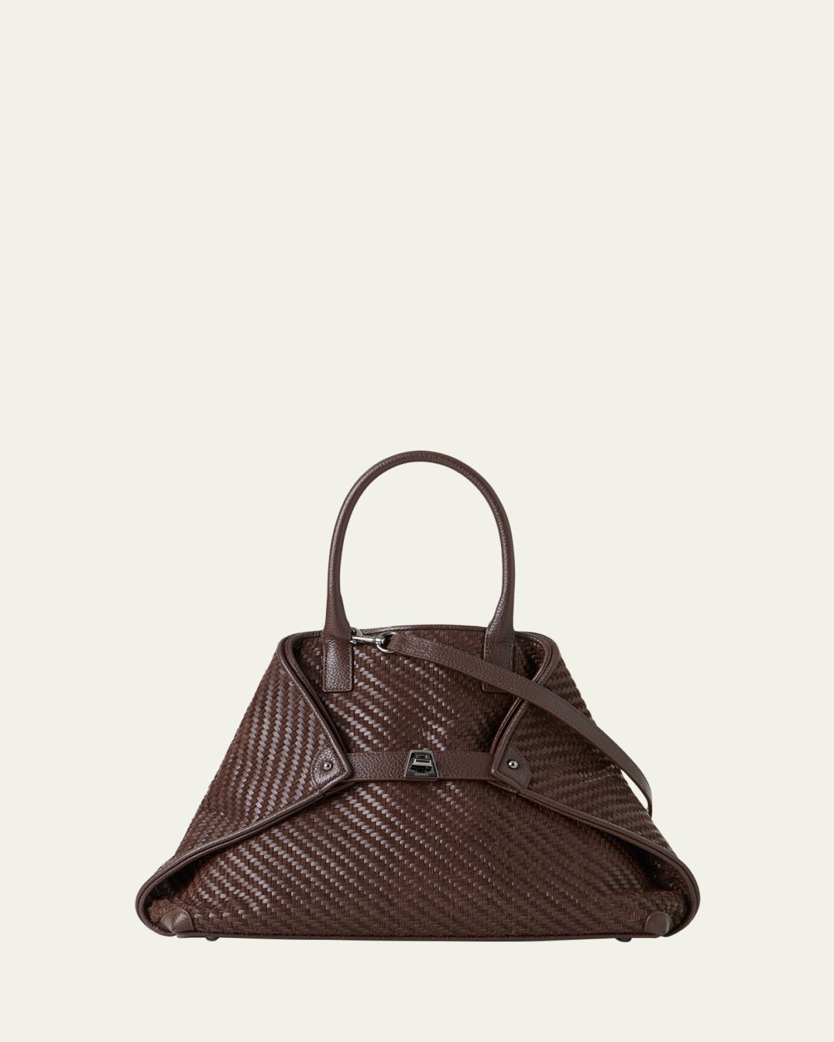 Akris Small Woven Leather Tote Bag | Thumbnail 5