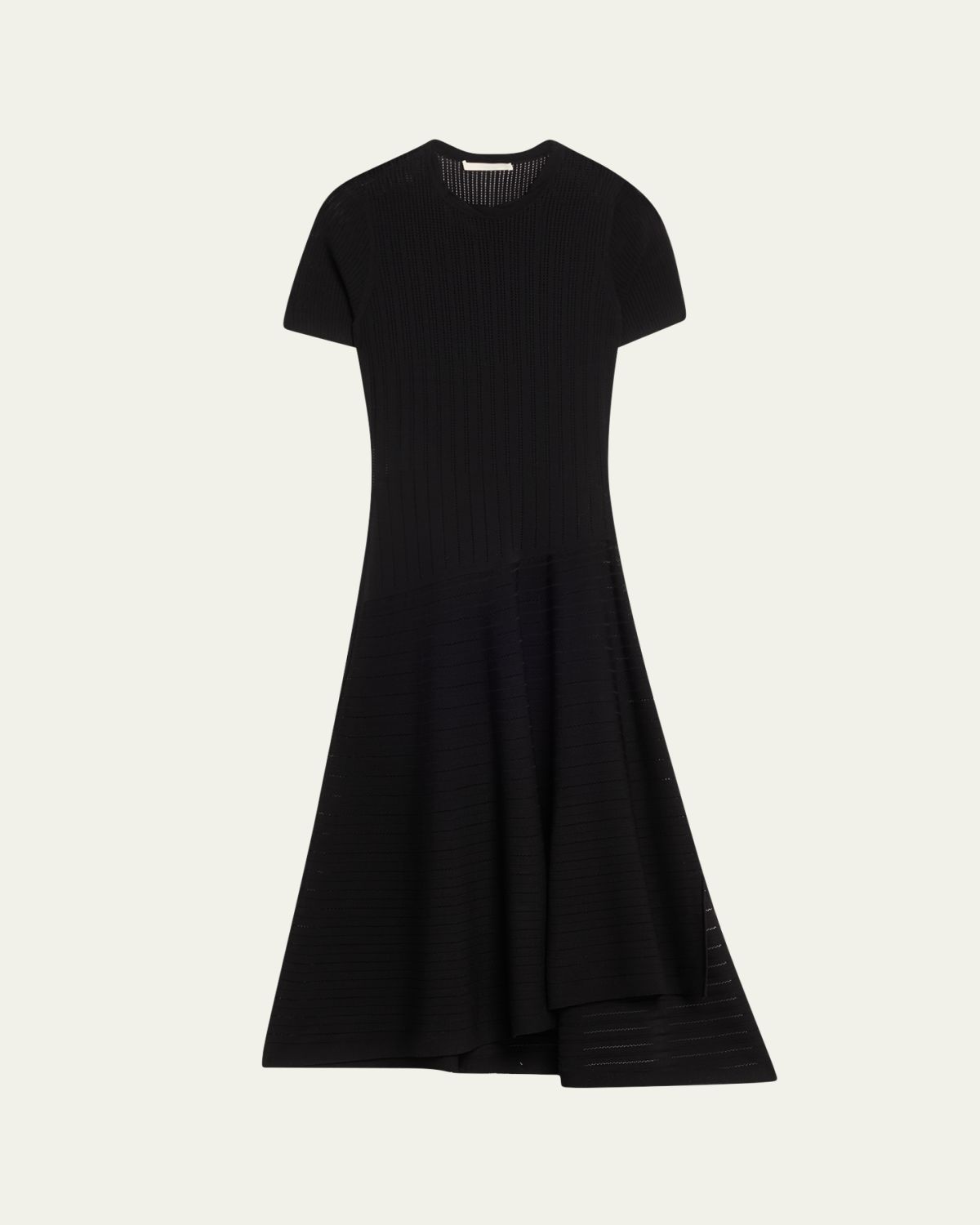 Jason Wu Collection Short Sleeve Pointelle Asymmetric Dress