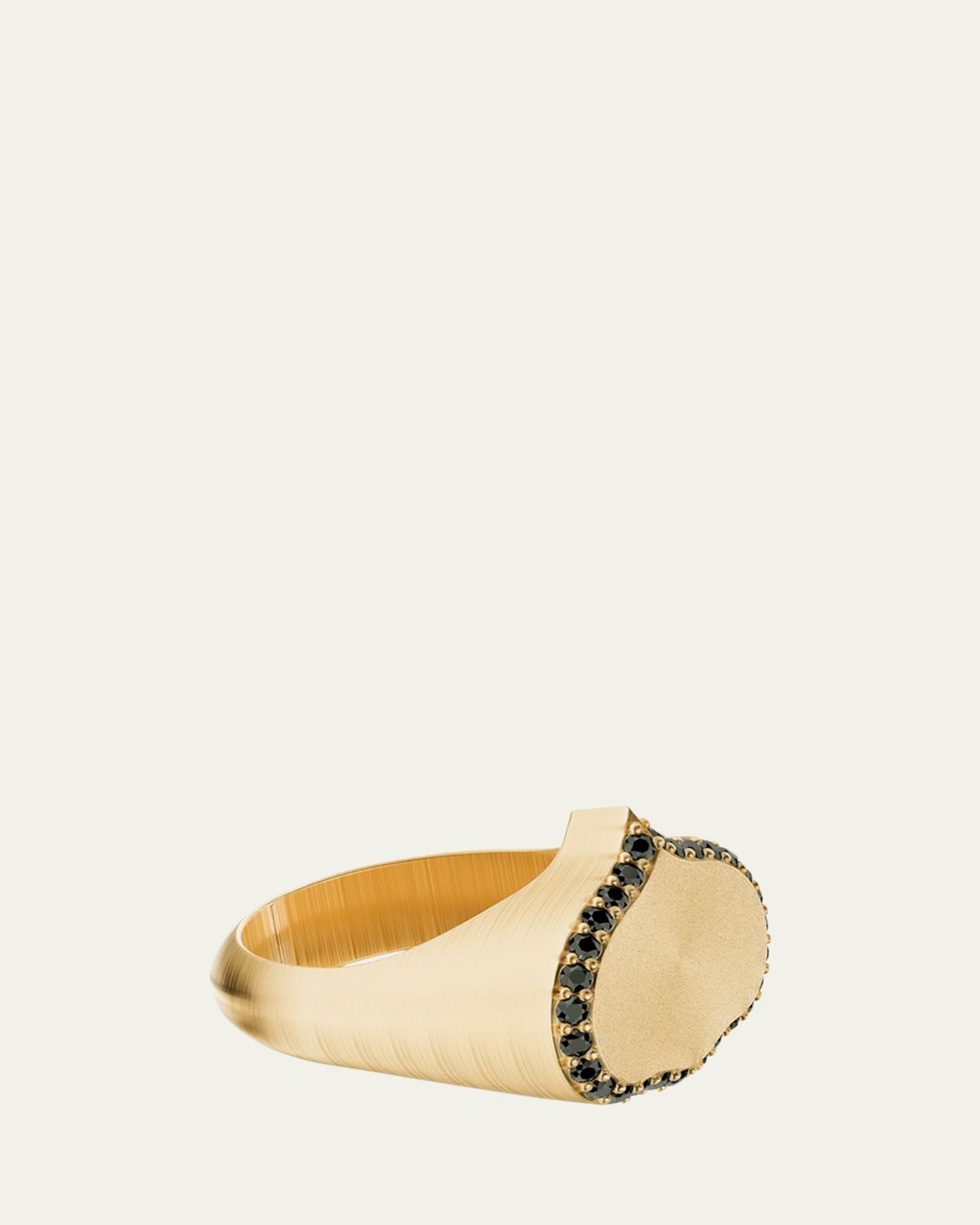 KAMAL Eye Adore Black Diamond Signet Ring