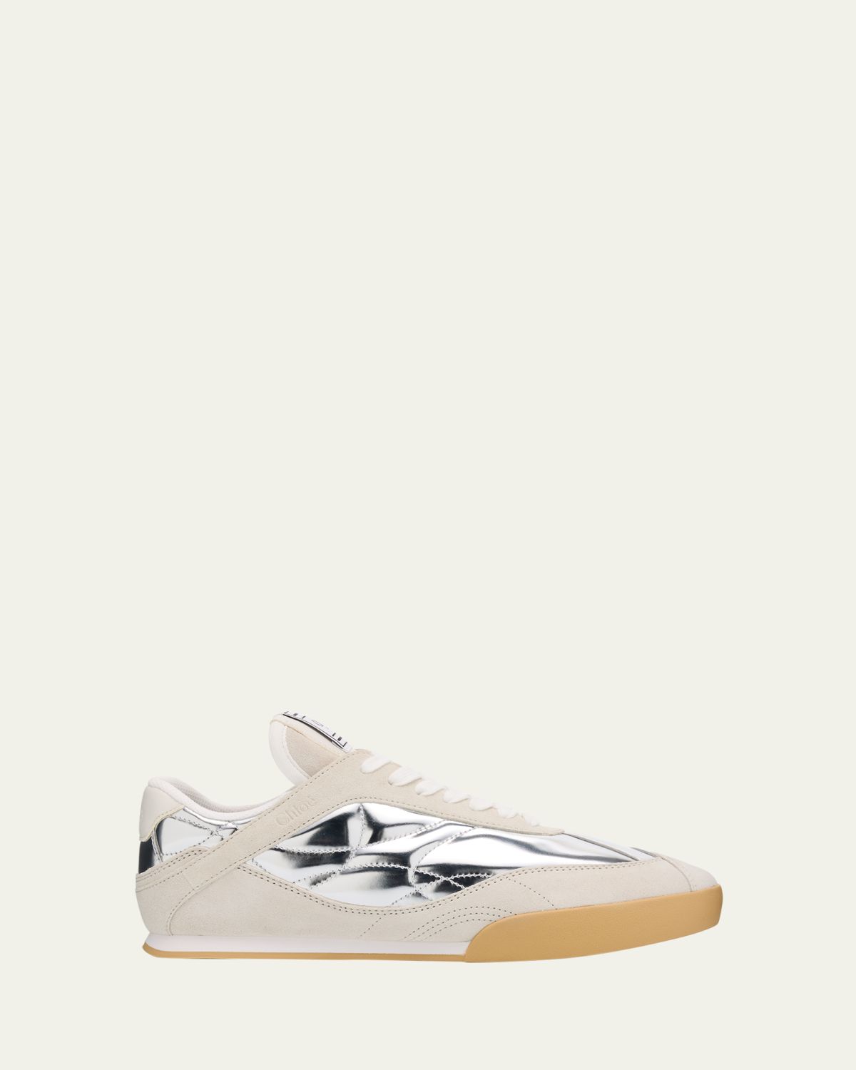 Chloe Metallic Leather Kick Sneakers