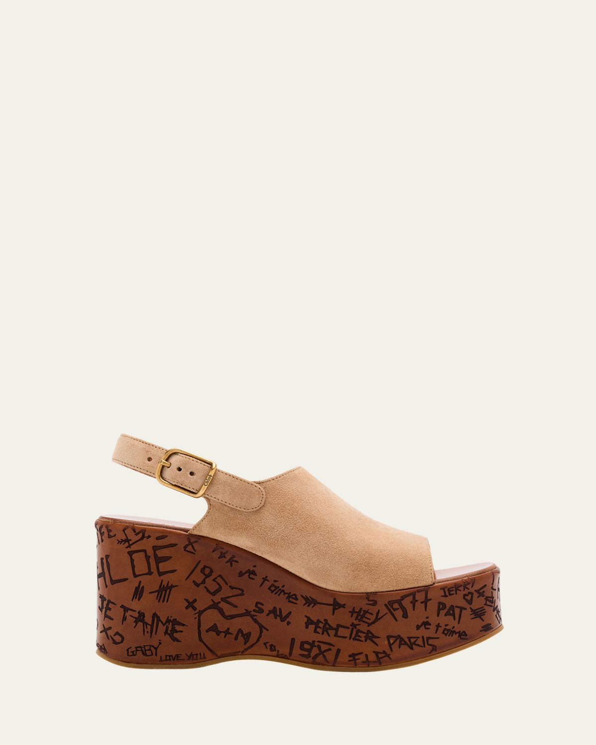 Chloe Maxime Platform Wedge Suede Sandals | Thumbnail 6 Chloe Maxime Platform Wedge Suede Sandals | Thumbnail 6