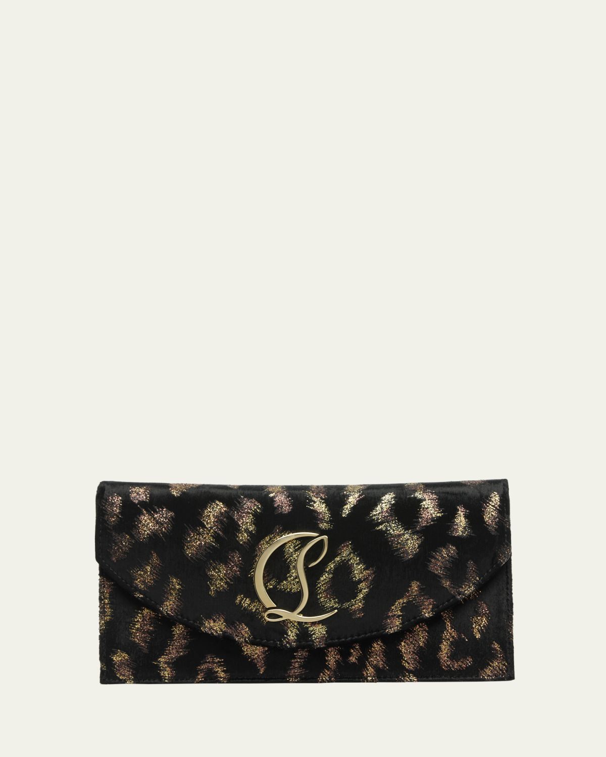 Christian Louboutin Loubi54 Shimmering Velvet Clutch Bag