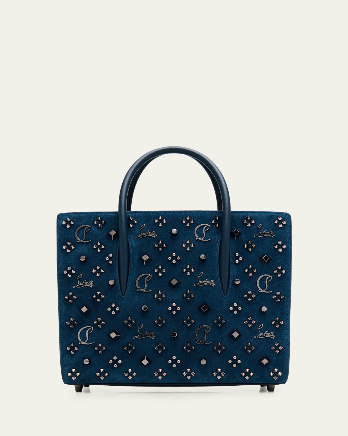 Christian Louboutin Paloma Medium Top-Handle Bag in Suede with Loubinthesky Spikes