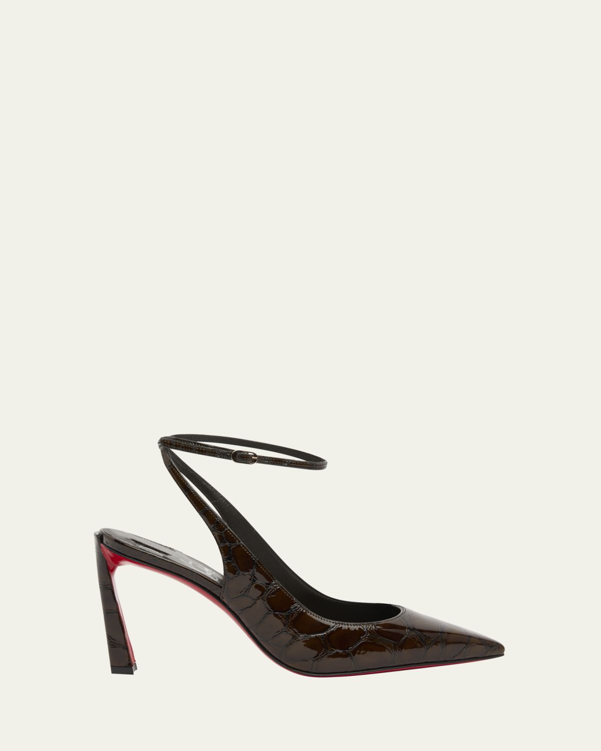 Christian Louboutin Condora Croc-Embossed Patent Leather Pumps