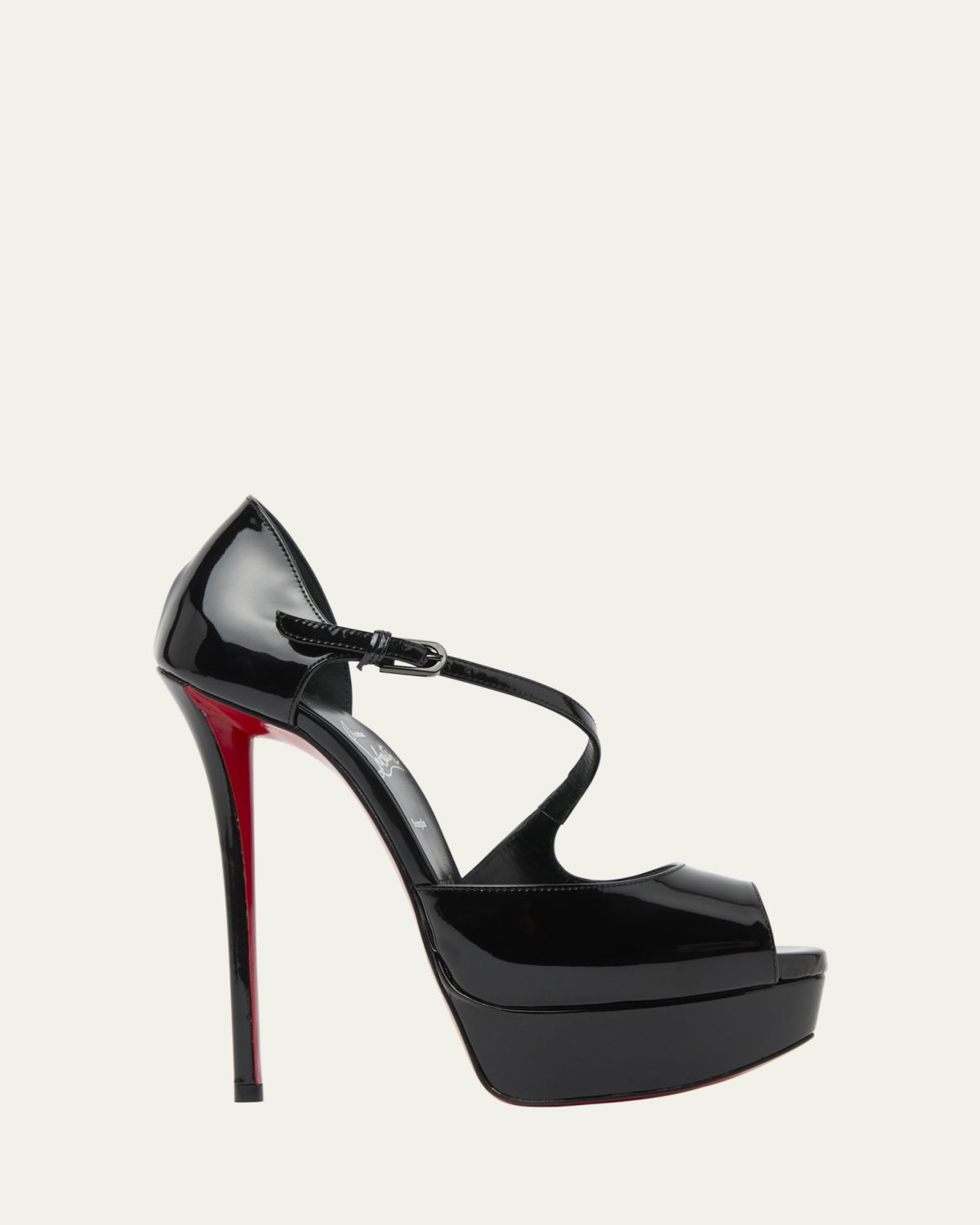 Christian Louboutin Miss Zigourata Alta Patent Leather Red Sole Platform Sandals