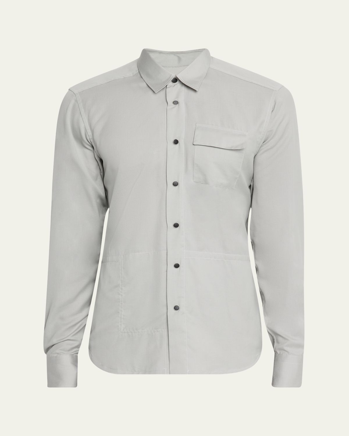 Kiton Men's Baba Cotton and Silk Side-Pocket Overshirt