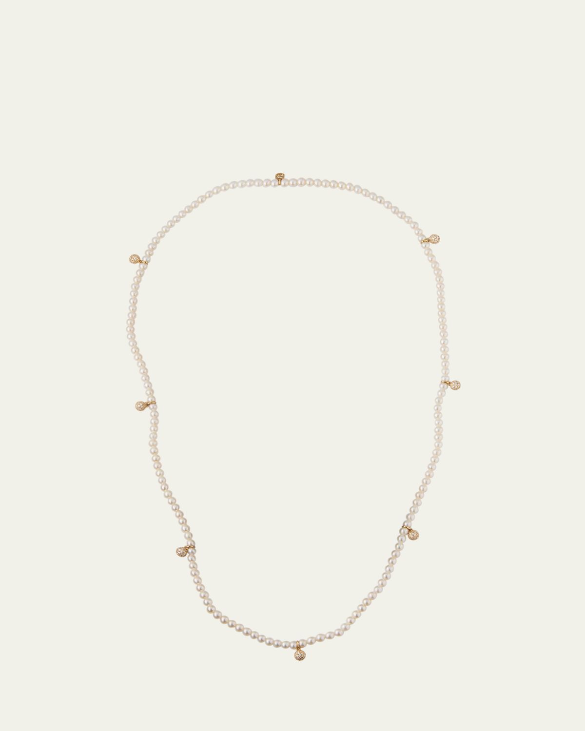 Sydney Evan Diamond Pavé Balls on 3mm Freshwater Pearl Bracelet