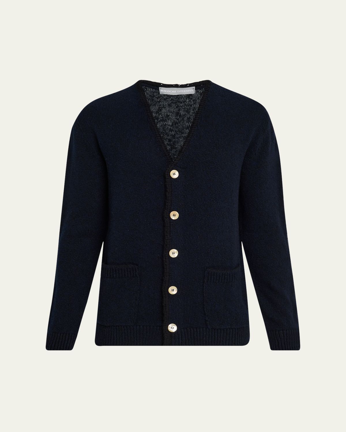 Bergdorf Goodman Men's Cashmere and Wool Boucle Cardigan