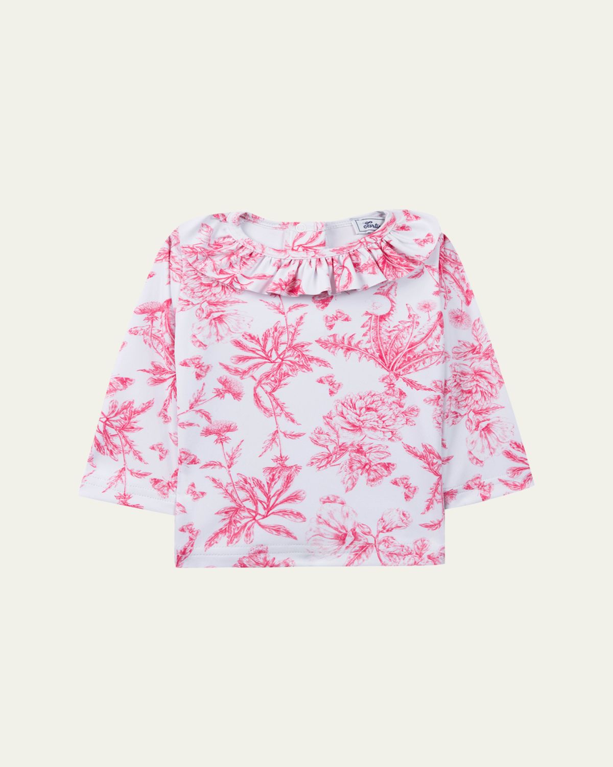 Tartine et Chocolat Girl's Ruffle-Trim Floral-Print Blouse, Size 6M-4