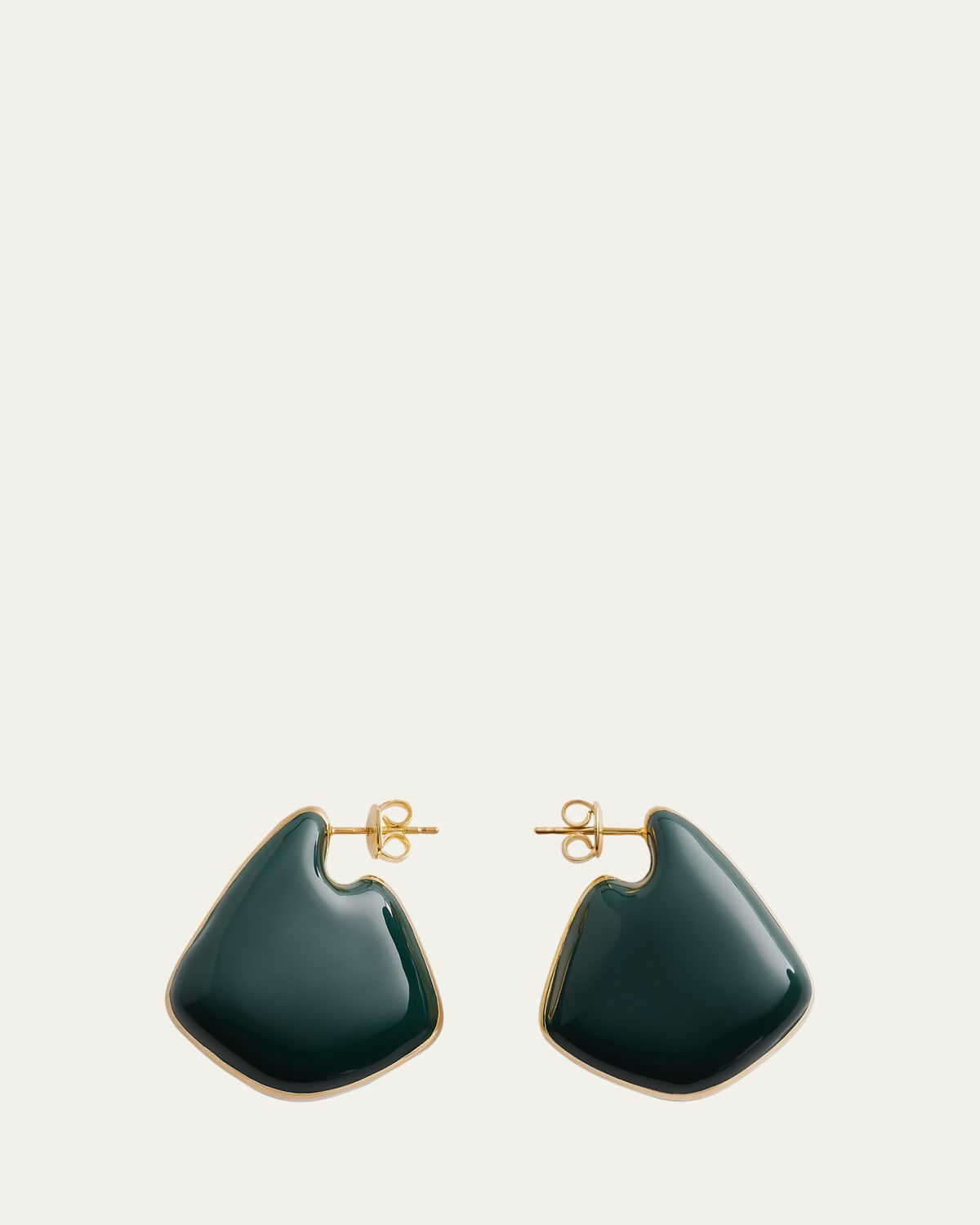 Bottega Veneta Small Fin Enamel Earrings