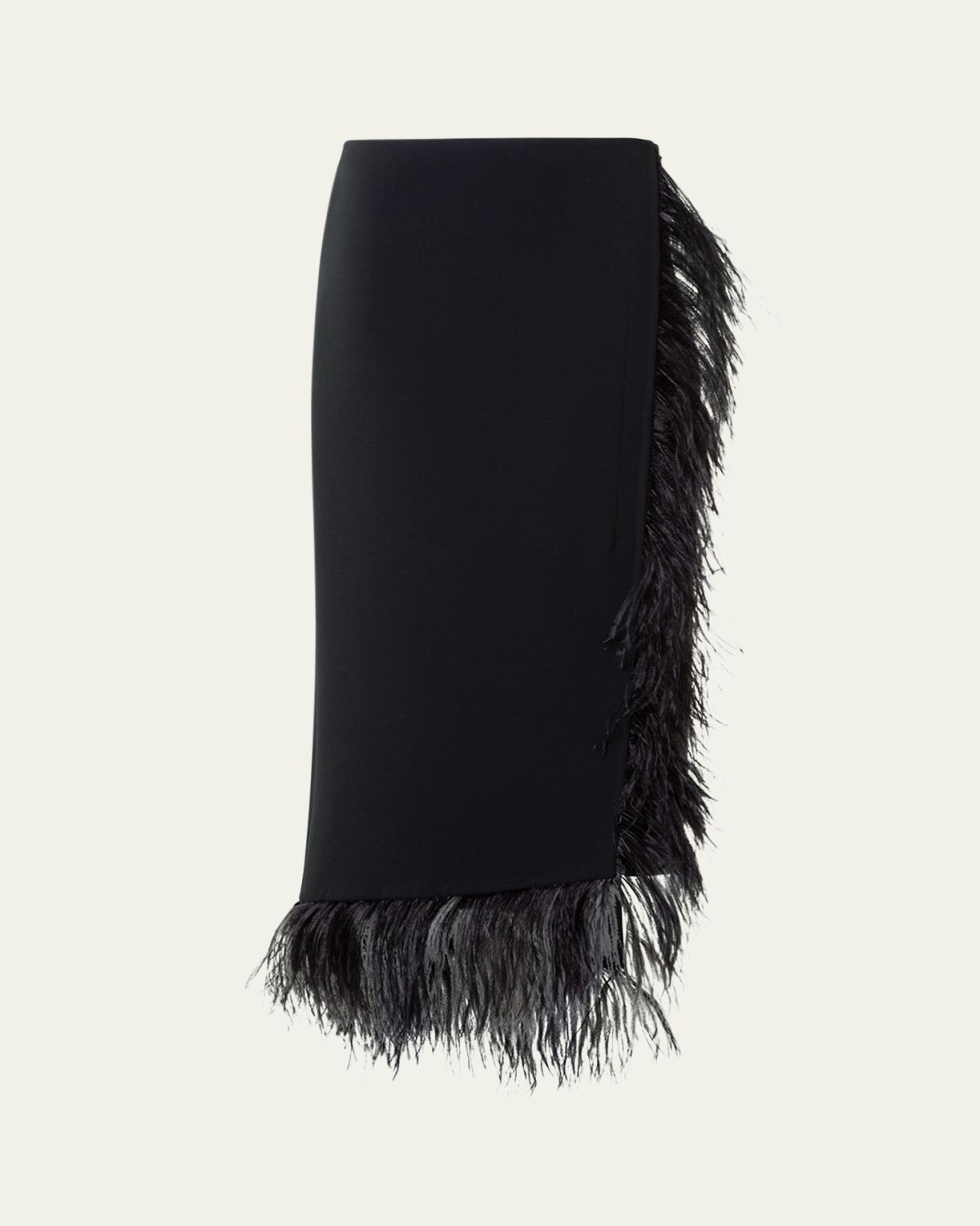 Akris Feather-Trim Wool Stretch Double Face Midi Wrap Skirt | Thumbnail 6 Akris Feather-Trim Wool Stretch Double Face Midi Wrap Skirt | Thumbnail 6