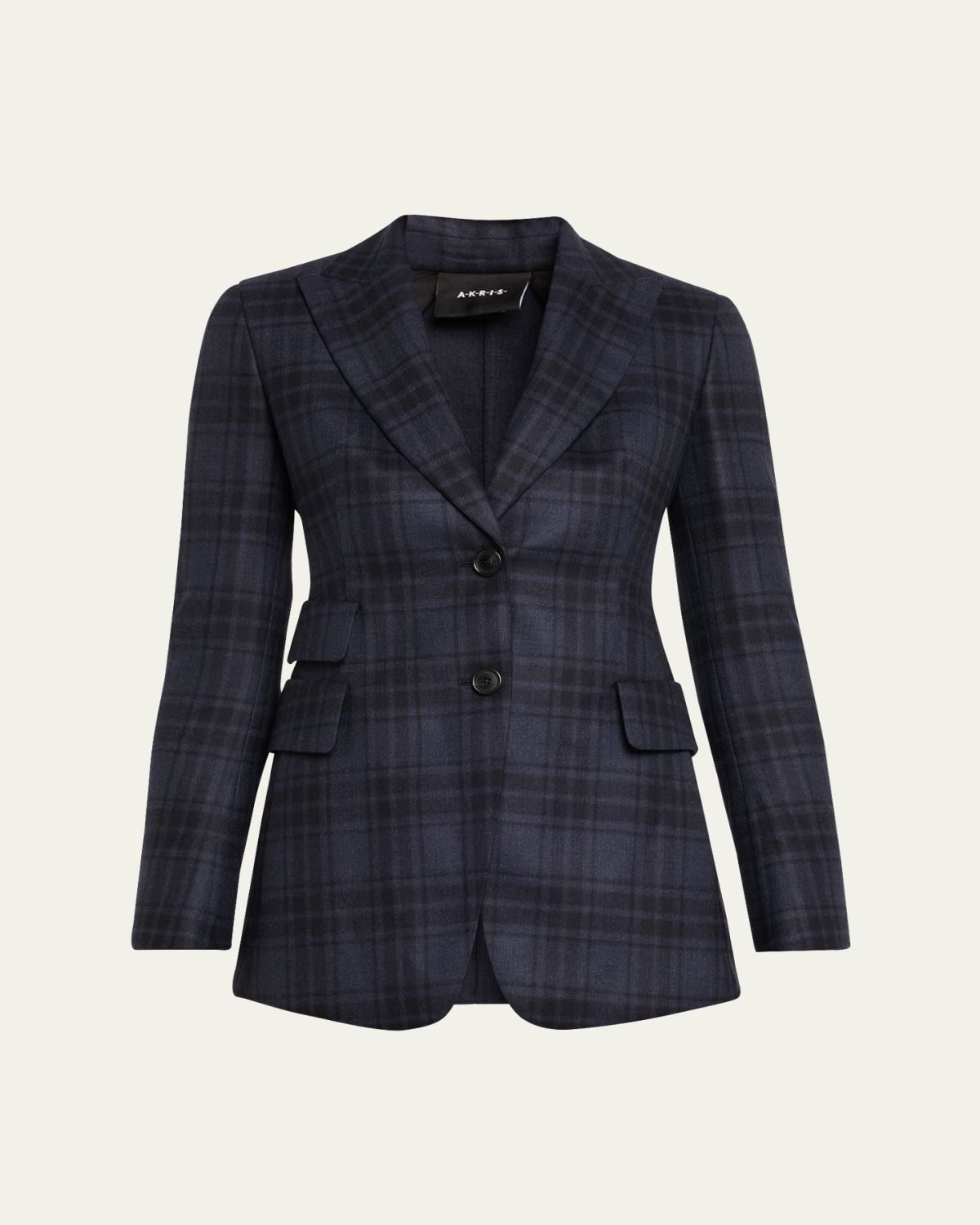 Akris Percival Check Wool Double-Face Single-Breasted Jacket | Thumbnail 6 Akris Percival Check Wool Double-Face Single-Breasted Jacket | Thumbnail 6