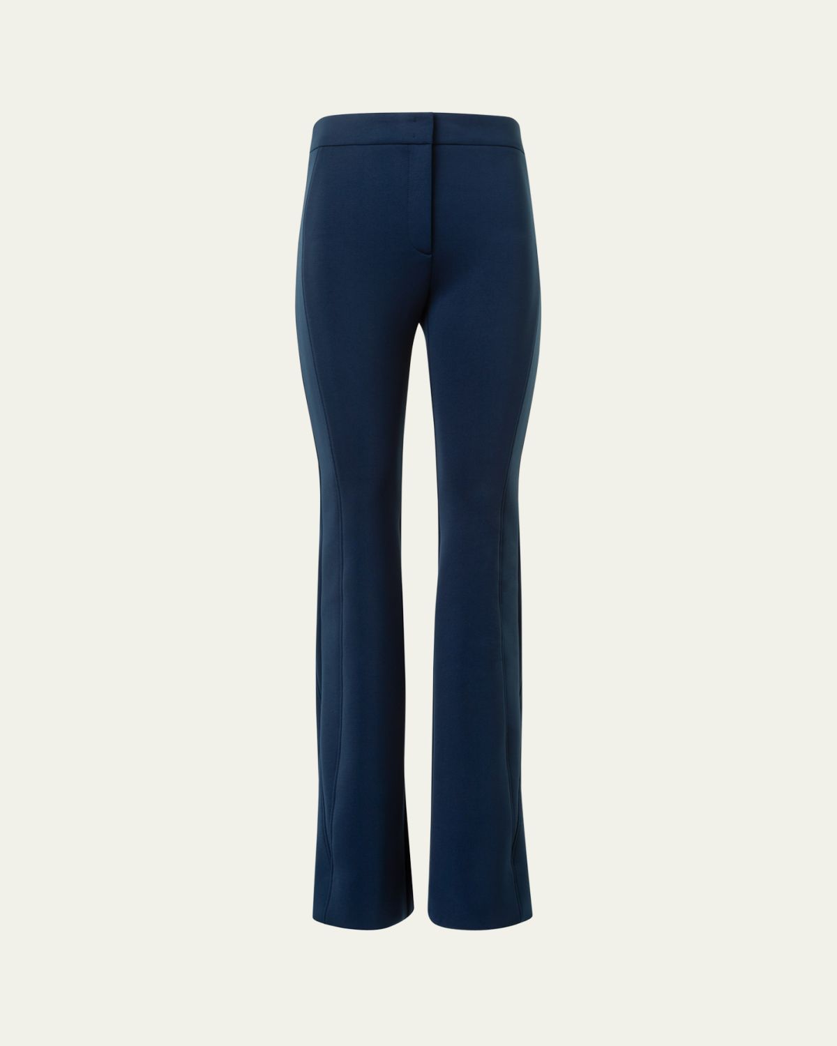 Akris Faris Side-Stripe Techno Neoprene Bootcut Pants