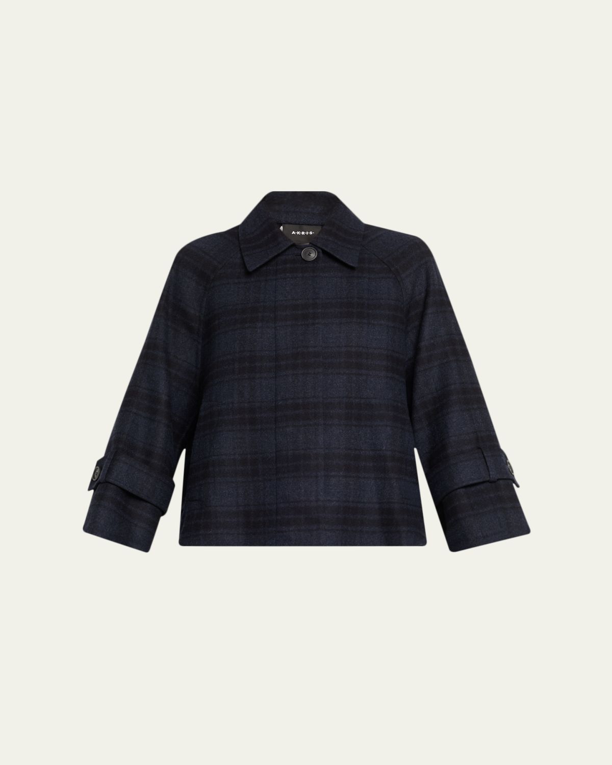 Akris Alisa Check Wool Double Face Jacket | Thumbnail 6