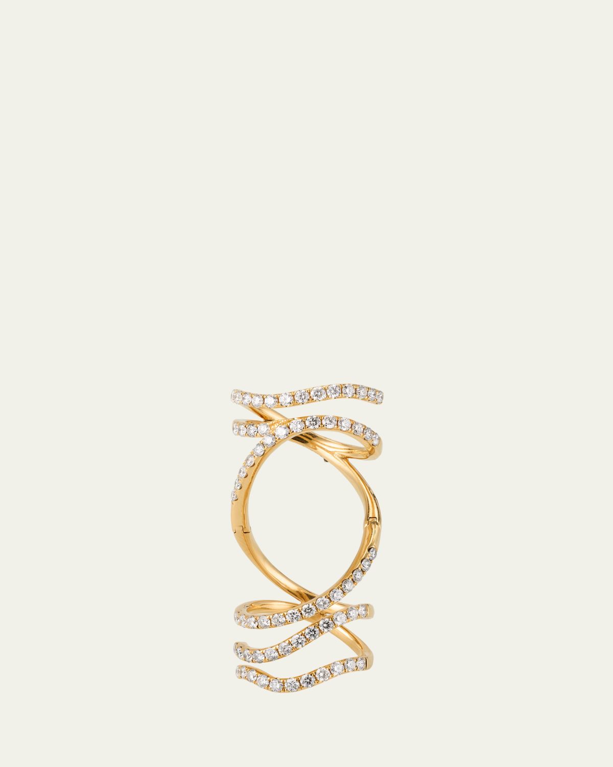 Graziela Gems 18K Yellow Gold Rio Diamond Mega Swirl Ring