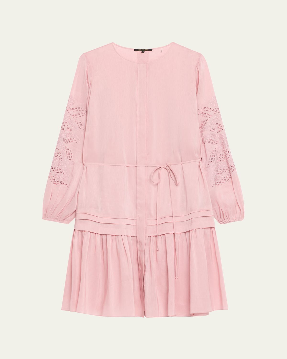 Kobi Halperin Carrie Eyelet-Embroidered Flounce Midi Dress