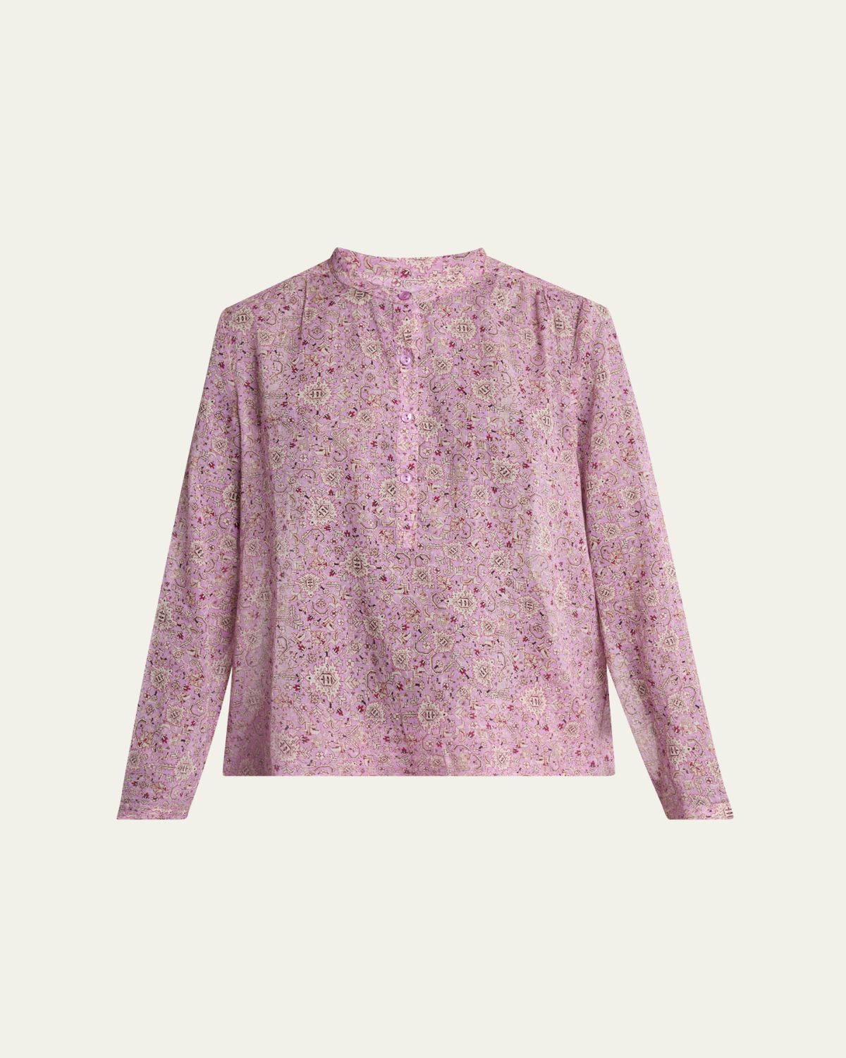 Etoile Isabel Marant Maria Printed Long-Sleeve Blouse