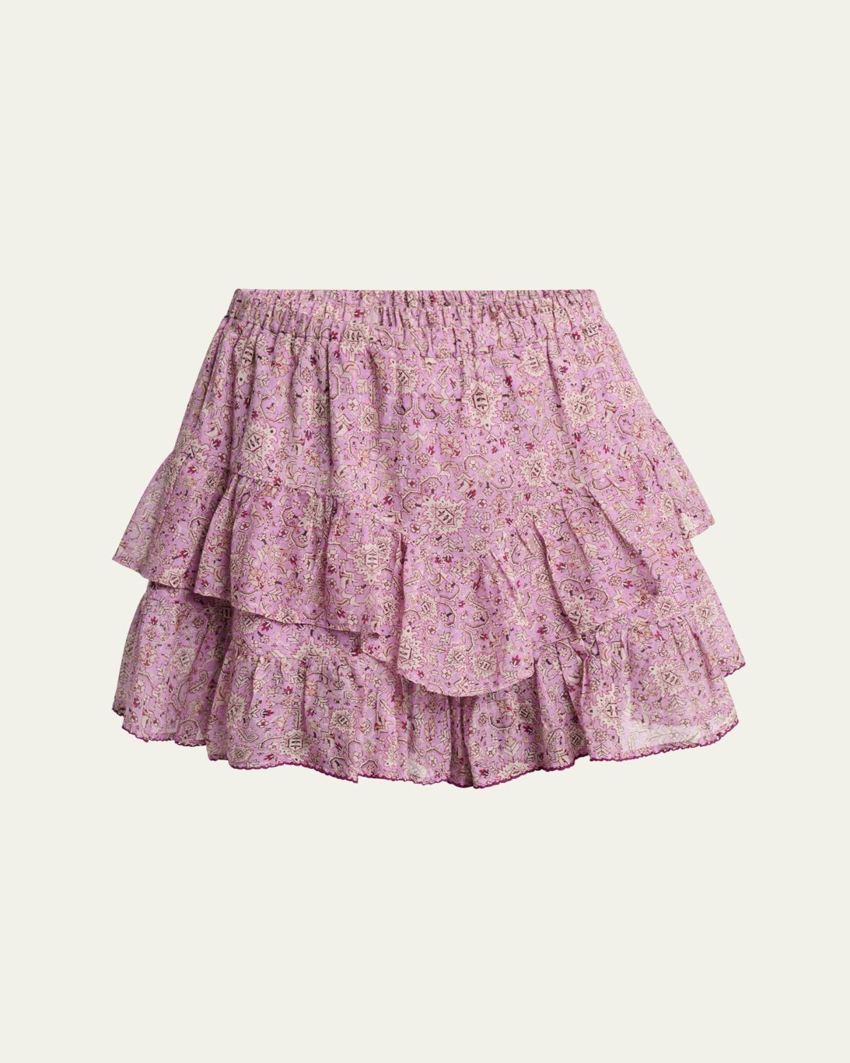 Etoile Isabel Marant Jocadia Tiered Cotton Mini Skirt
