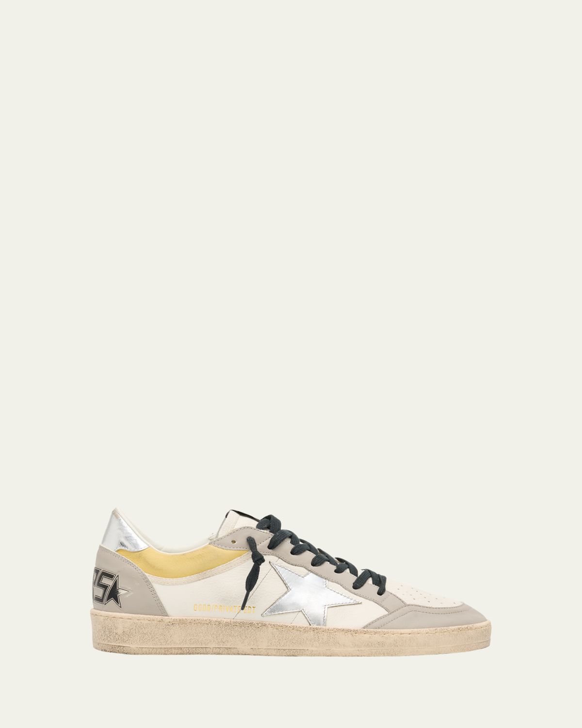 Golden Goose Men's Ball Star Metallic Leather Low-Top Sneakers, Exclusive | Thumbnail 6 Golden Goose Men's Ball Star Metallic Leather Low-Top Sneakers, Exclusive | Thumbnail 6