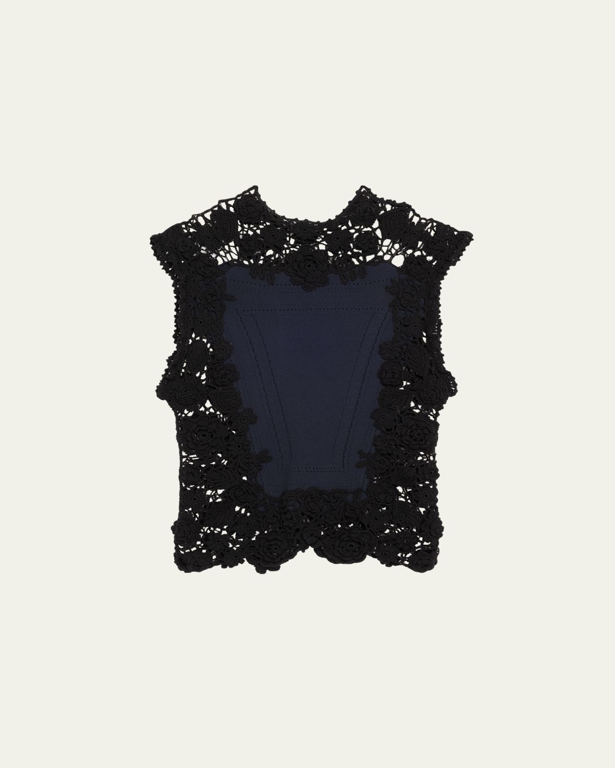 Ulla Johnson Gigi High-Neck Crochet Knit Top