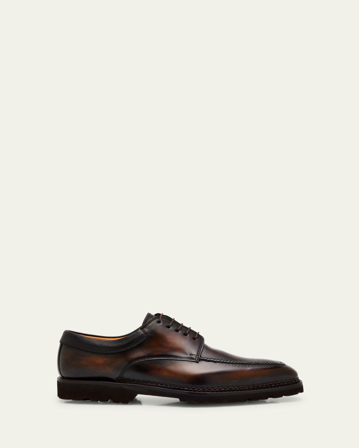 Bontoni Men's Eroico Leather Lug-Sole Derby Shoes