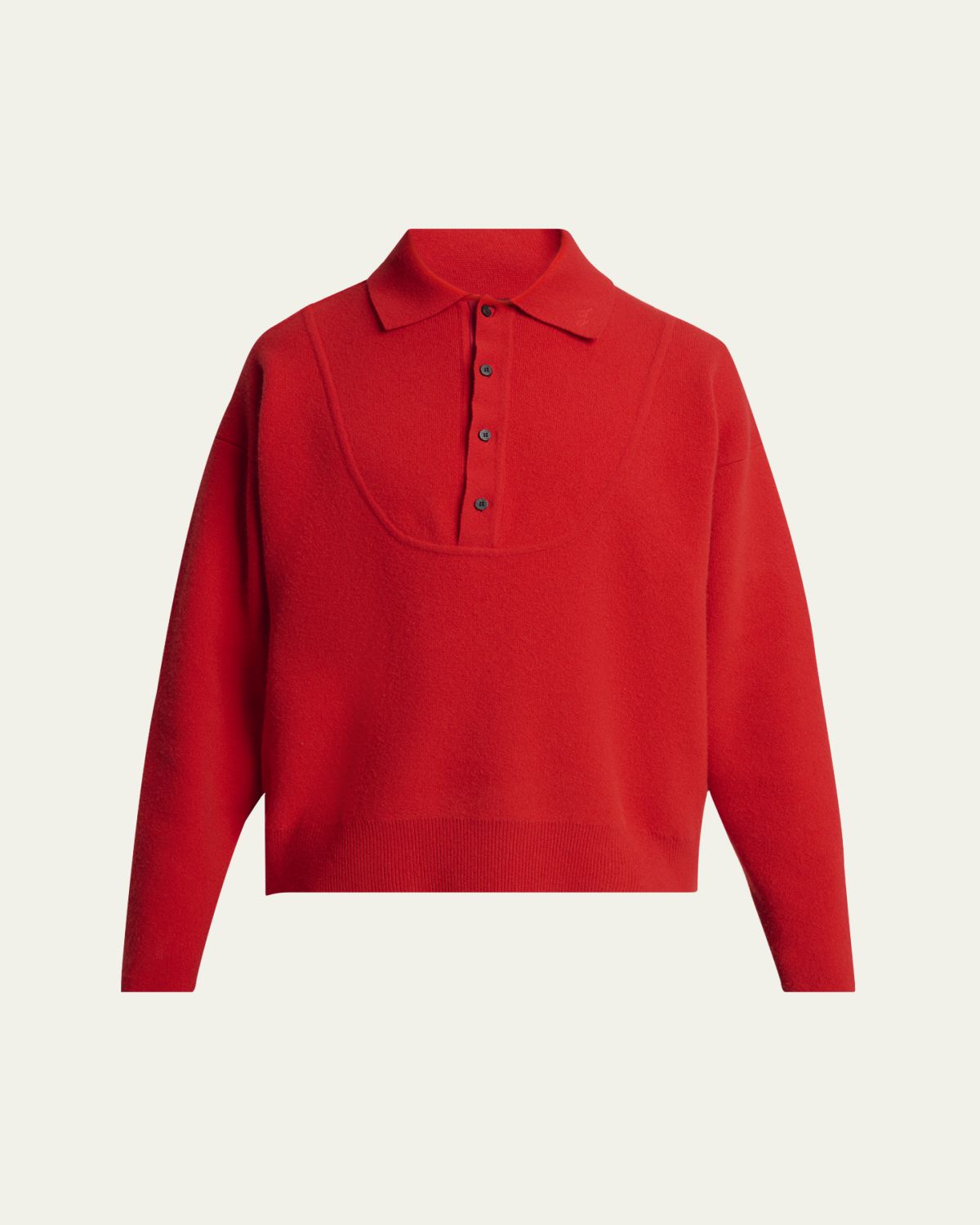 Jacquemus Men's Doppio Wool and Nylon Cardigan