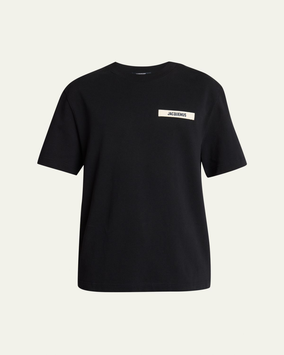 Jacquemus Men's Grosgrain Logo Crewneck T-Shirt