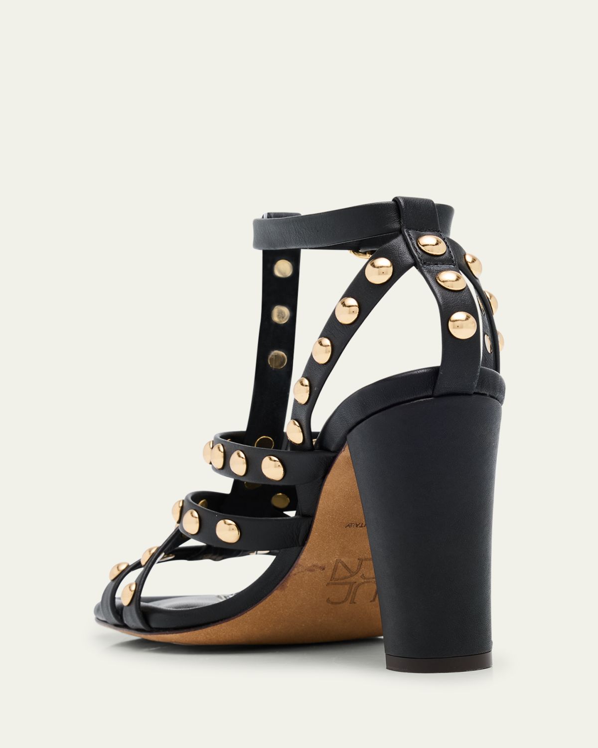 Ulla Johnson Bijou Studded Caged Block-Heel Sandals | Thumbnail 4