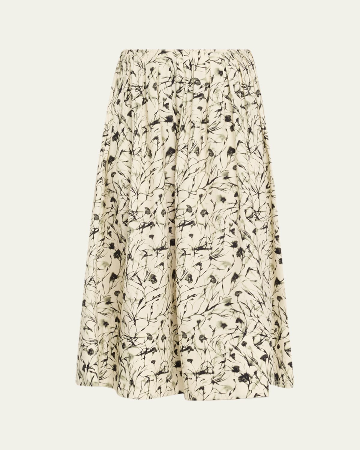 Proenza Schouler White Label Austin Printed Poplin Midi Skirt