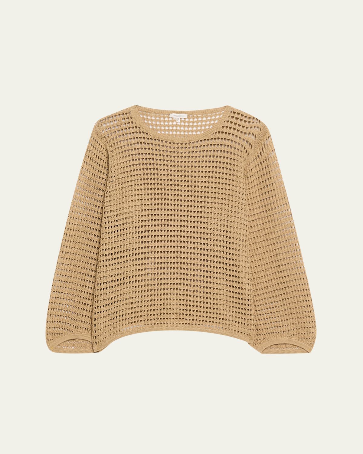 Lafayette 148 New York Open-Stitch Cotton Rope Yarn Sweater