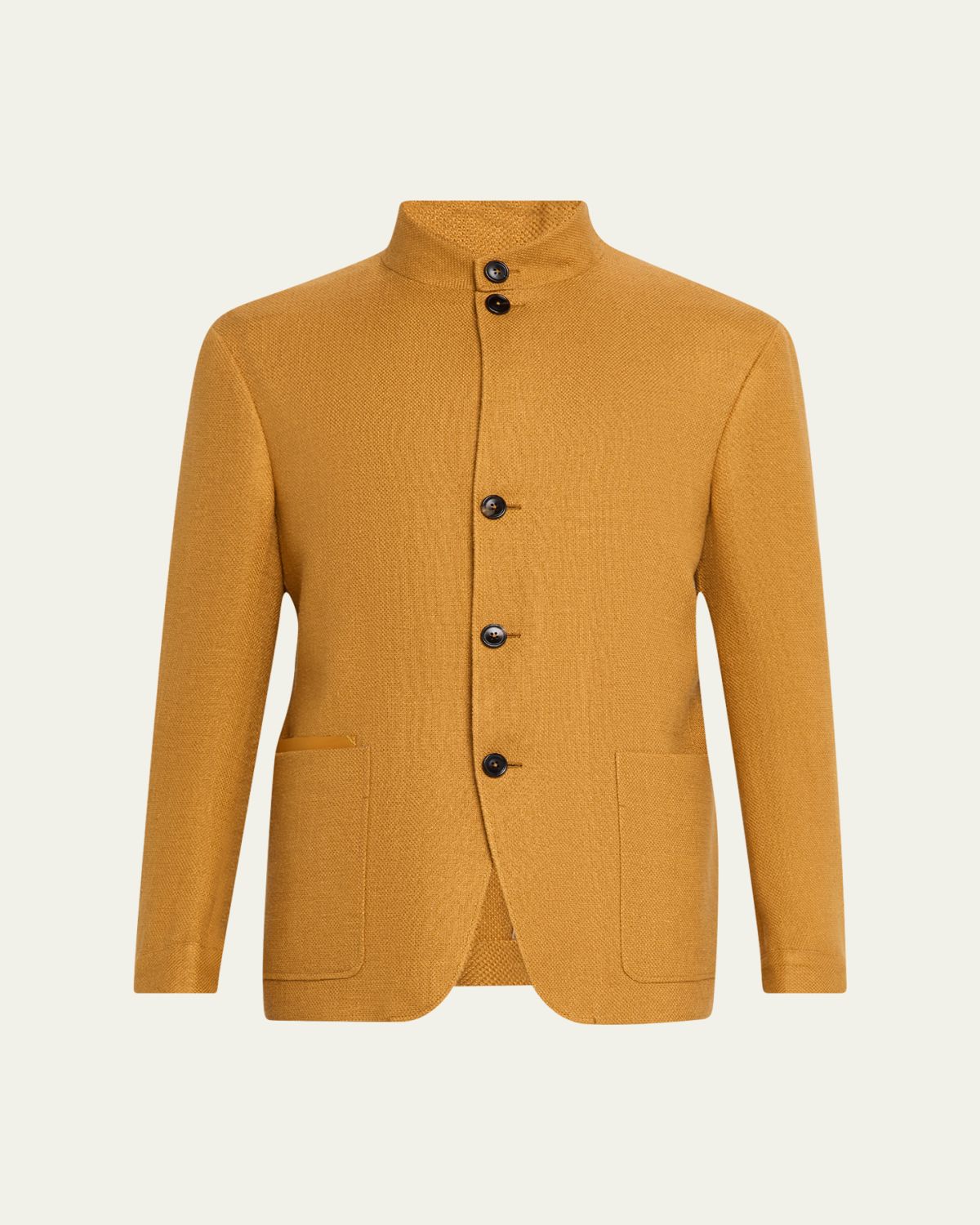 ZEGNA Men's Il Conte Linen-Silk Chore Jacket