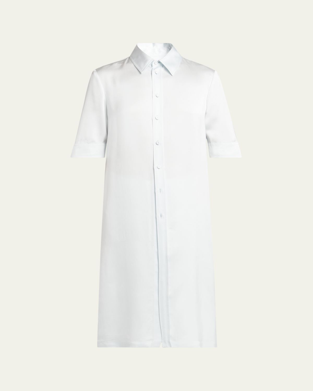 Jil Sander Short-Sleeve Long Fitted Button-Down Shirt | Thumbnail 6 Jil Sander Short-Sleeve Long Fitted Button-Down Shirt | Thumbnail 6