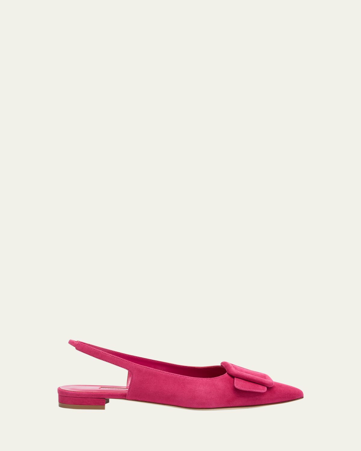 Manolo Blahnik Maylura Suede Slingback Ballerina Flats