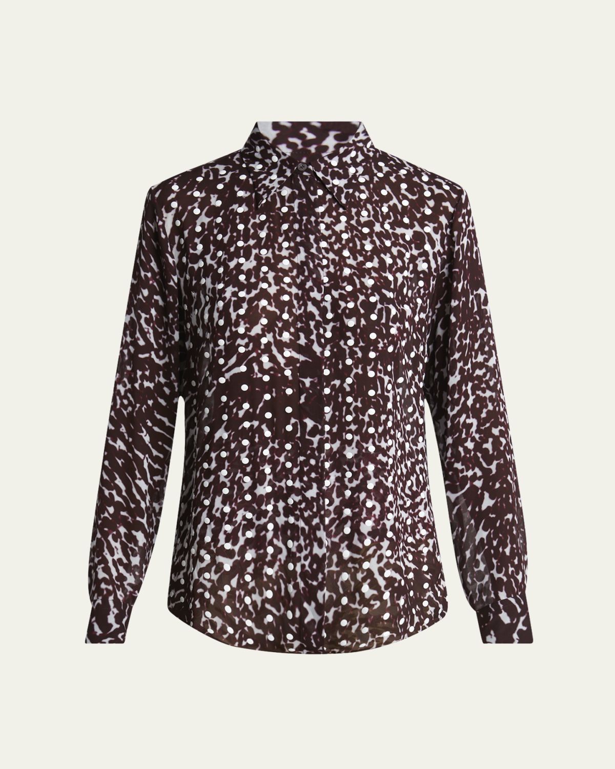 Dries Van Noten Chowy Polka-Dot Button-Down Shirt