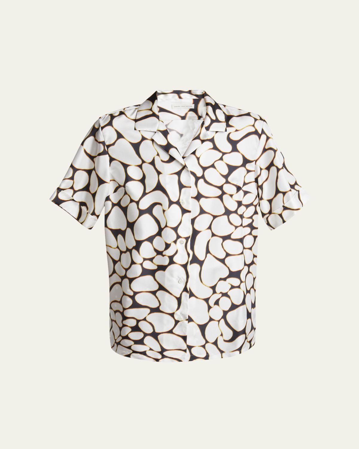 Dries Van Noten Clive Printed Button Down Silk Shirt