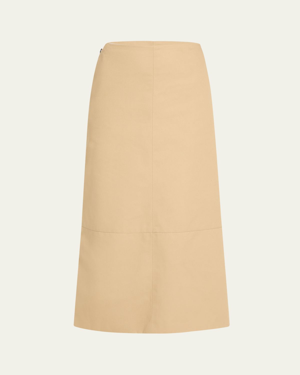 Brandon Maxwell Avery Side-Zip Midi Skirt