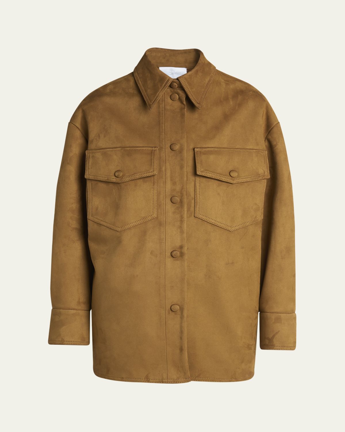 Stella McCartney Long-Sleeve Alter Suede Overshirt
