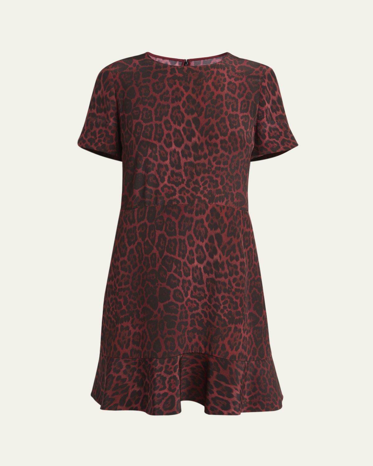 Stella McCartney Leopard Print Flared Hem Silk Dress | Thumbnail 6