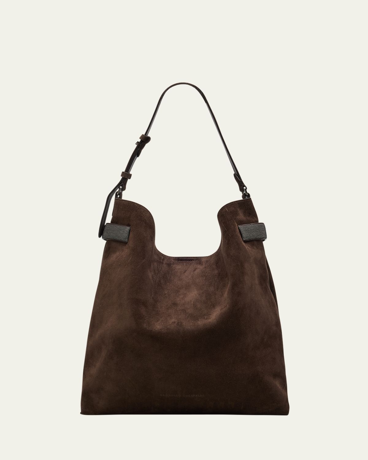 Brunello Cucinelli Essence Large Suede Hobo Bag | Thumbnail 6
