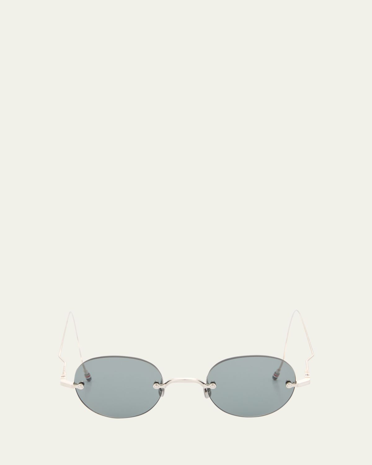 Thom Browne Men's Rimless Titanium Round Sunglasses