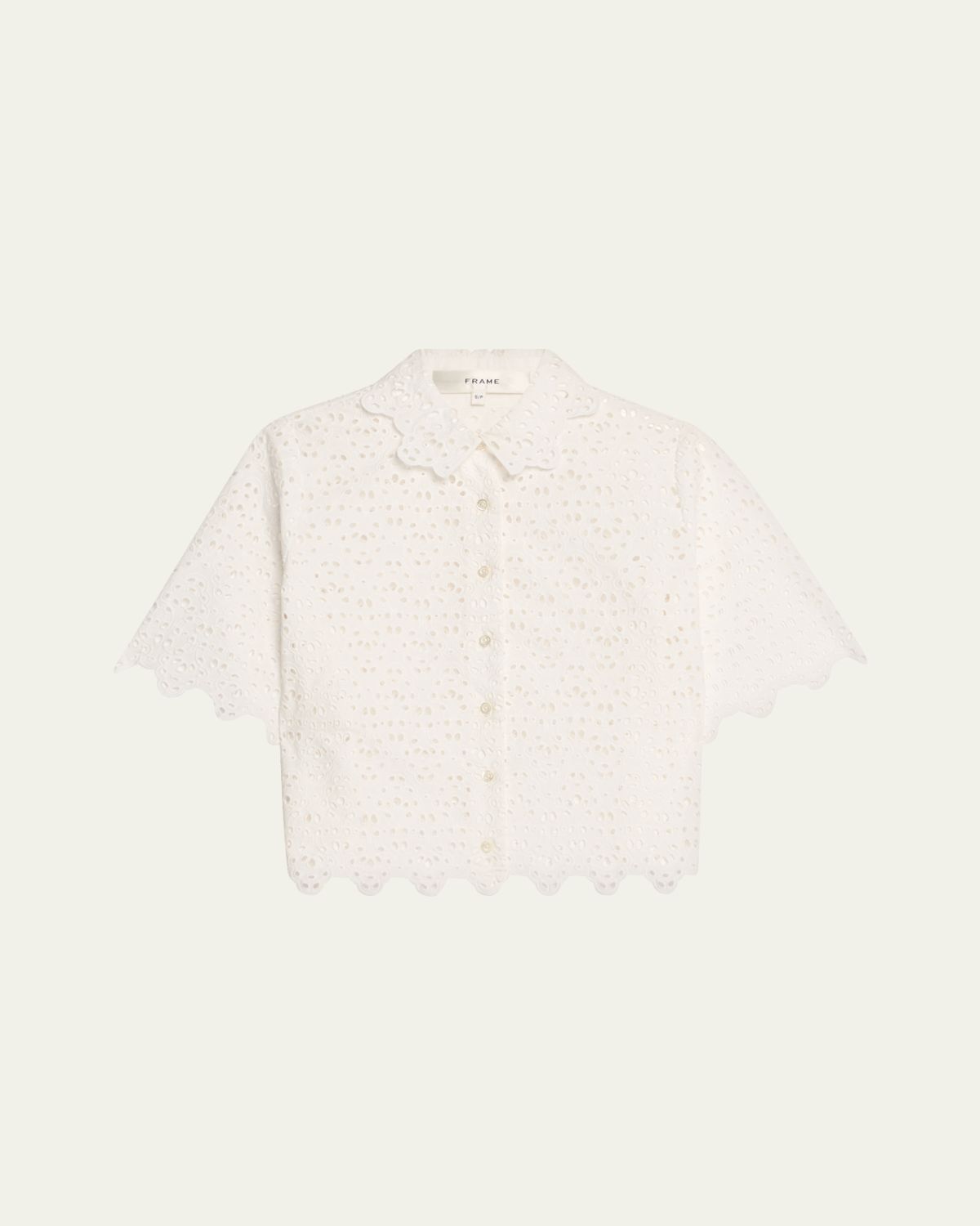 FRAME The Deco Eyelet Top