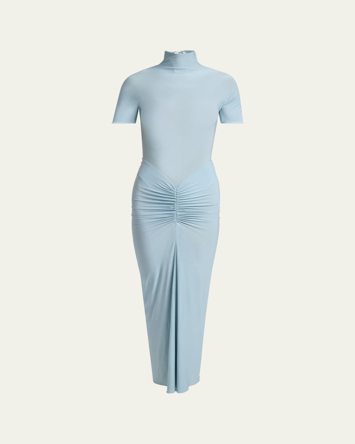 ALAÏA Mock Neck Draped Midi Dress | Thumbnail 6